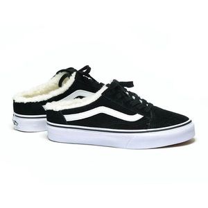 Vans Old Skool Mule Suede Sherpa Black